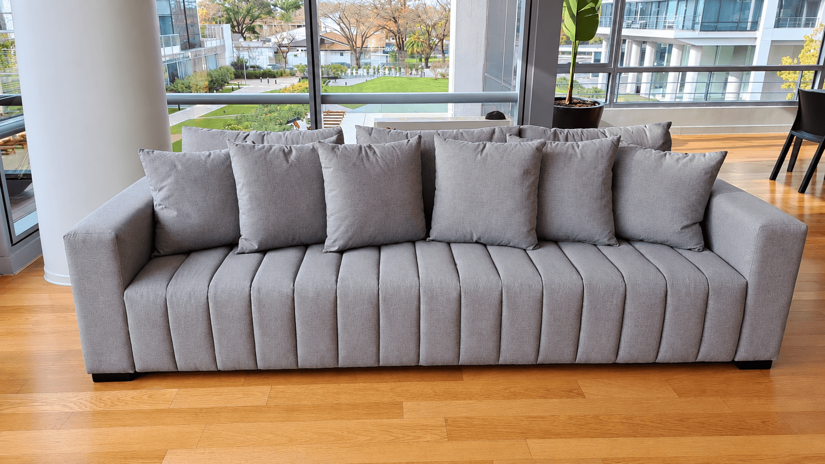 Sillon Gris acanalado