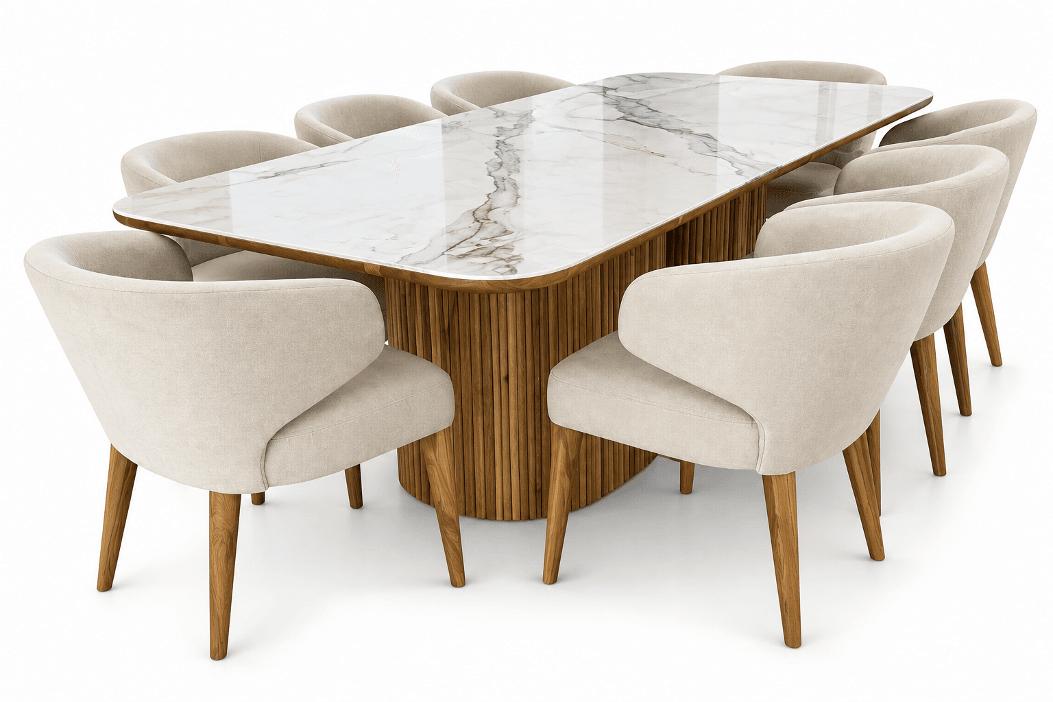 Silla Luna y mesa