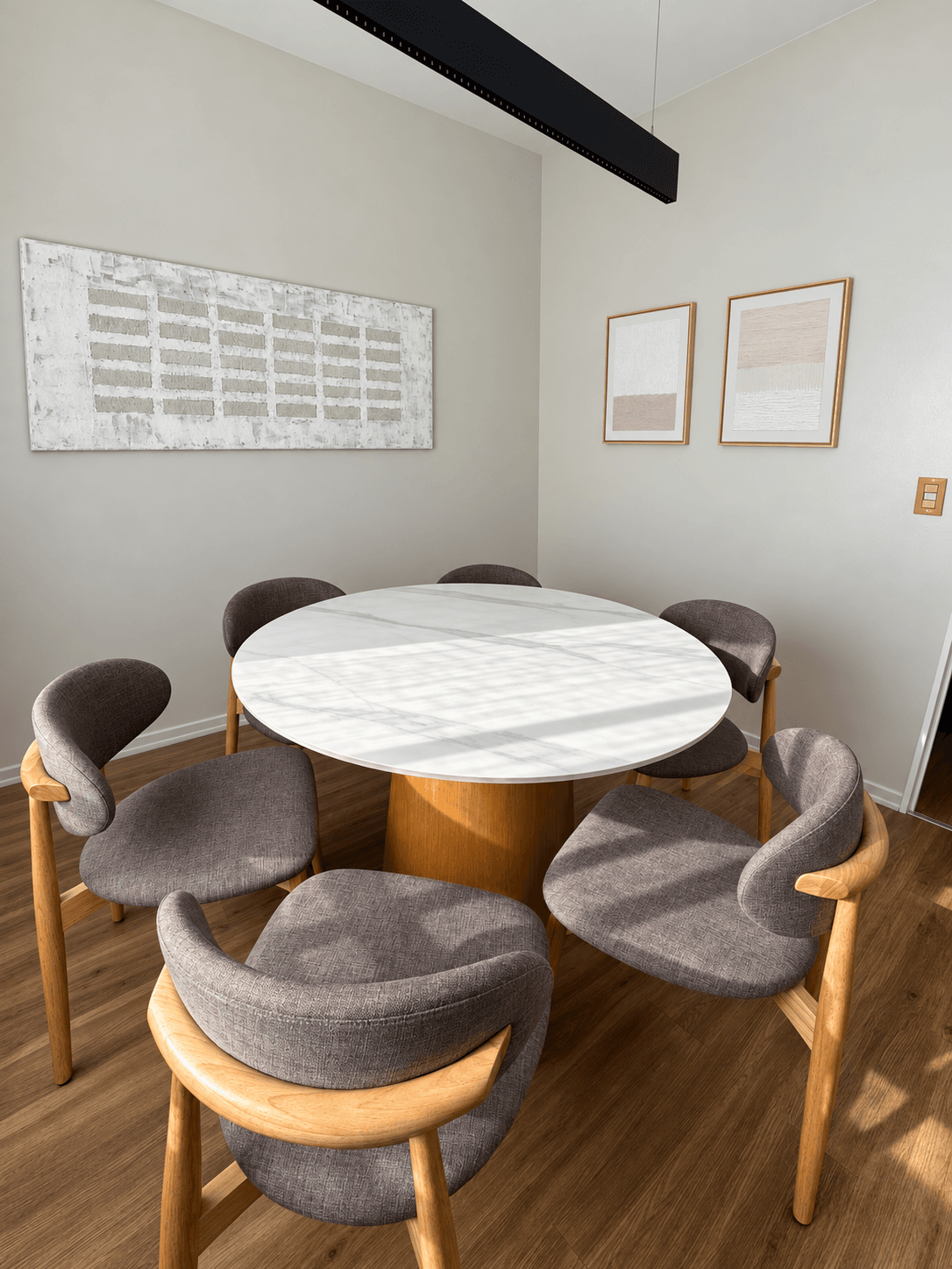 Sillas poltronas gris madera